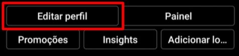 Editar o Perfil da biografia para Instagram
